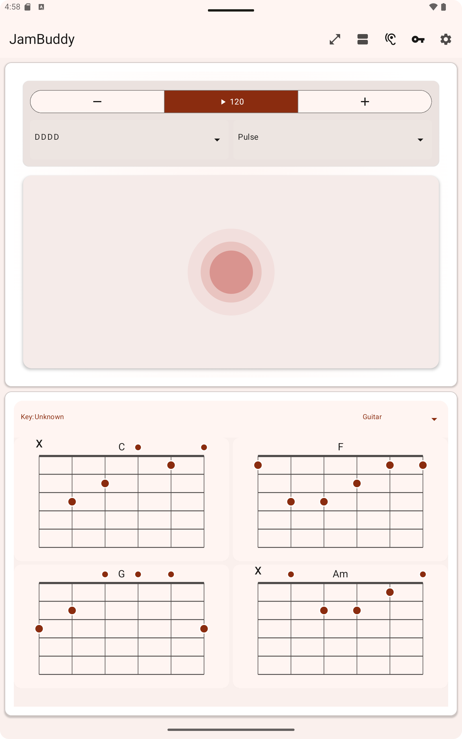 Metronome with next chord predictions