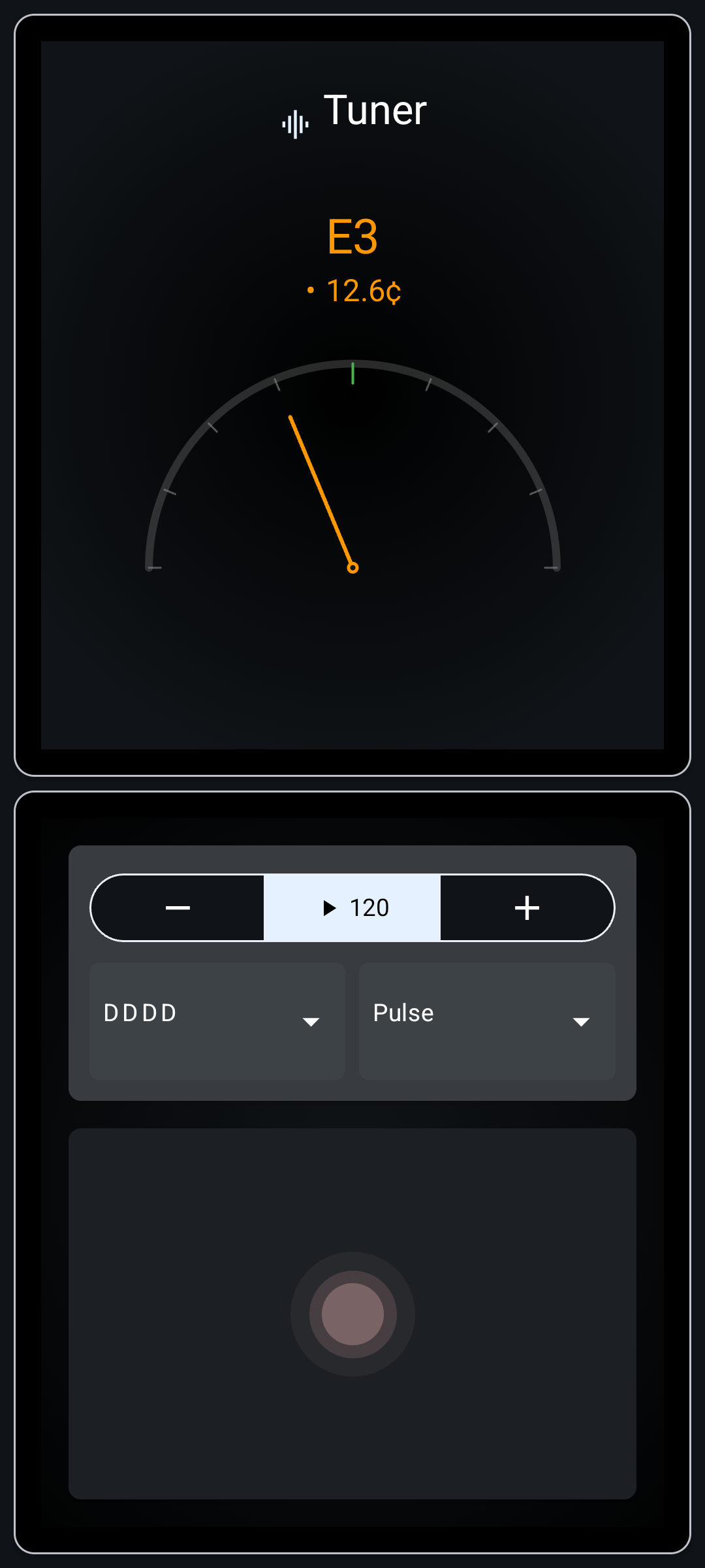 Chromatic tuner interface