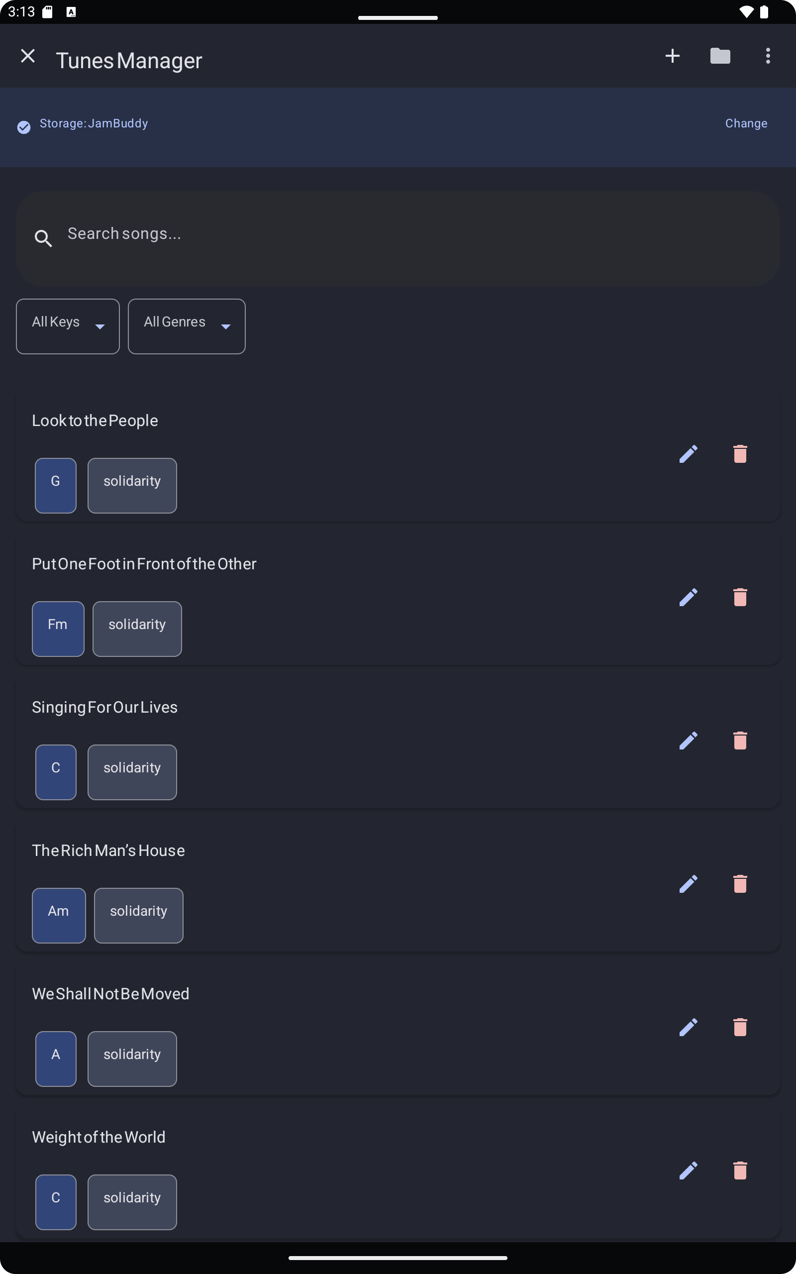 Song library management list